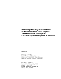 Measuring Morbidity in Populations: Performance of the Johns Hopkins