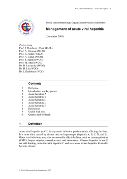 Management of acute viral hepatitis