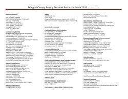 Douglas County Family Services Resource Guide 2013