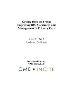 Getting Back on Track: Improving IBS Assessment and Management in Primary Care