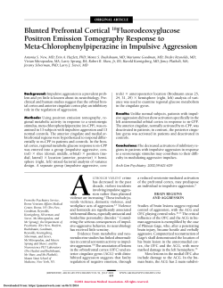 Blunted Prefrontal Cortical Fluorodeoxyglucose Positron Emission Tomography Response to Meta-Chlorophenylpiperazine in Impulsive Aggression