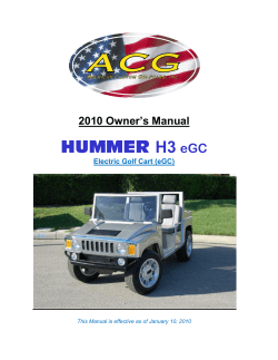 HUMMER H3 eGC 0 Owner’s Manual