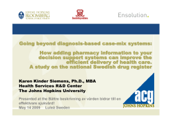 Going beyond diagnosis - based case mix systems: