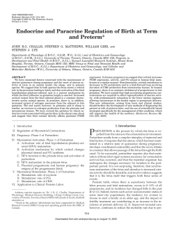 Endocrine and Paracrine Regulation of Birth at Term and Preterm*