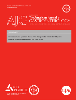 supplement official publication of the american college of gastroenterology