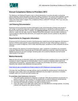Annual Compliance Notice to Providers 2013