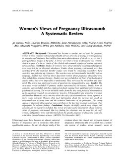 Women’s Views of Pregnancy Ultrasound: A Systematic Review