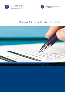 Medicare Criteria for Rebates | May 2012