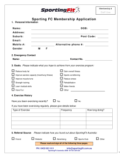 Sporting FC Membership Application