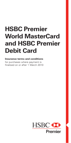 HSBC Premier World MasterCard and HSBC Premier Debit Card