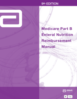 Medicare Part B Enteral Nutrition Reimbursement Manual