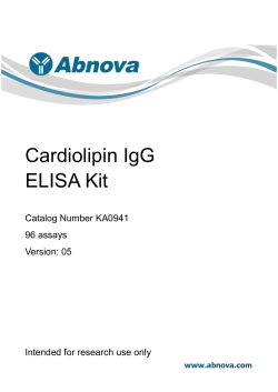 Cardiolipin IgG ELISA Kit  Catalog Number KA0941