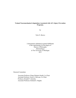 by  Tyler N. Brown A dissertation submitted in partial fulfillment