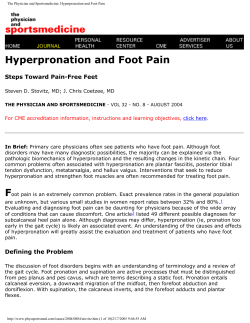 Hyperpronation and Foot Pain Steps Toward Pain-Free Feet