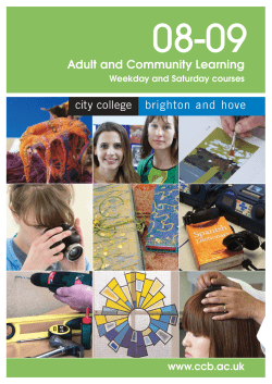08-09 Adult and Community Learning city college brighton and hove