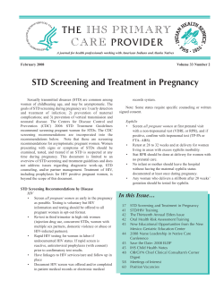 THE  IHS PRIMARY CARE PROVIDER STD Screening and Treatment in Pregnancy