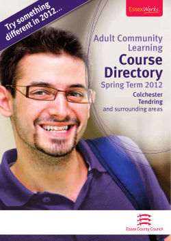 Course Directory  Adult Community