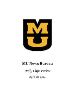 MU News Bureau  Daily Clips Packet April 28, 2014