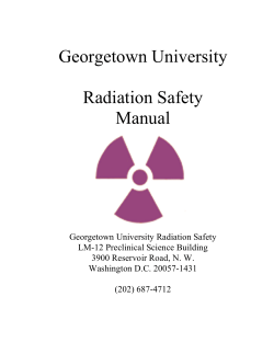 Georgetown University Radiation Safety Manual