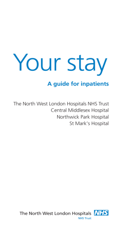 Your stay A guide for inpatients