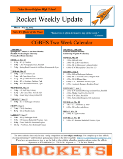 Rocket Weekly Update