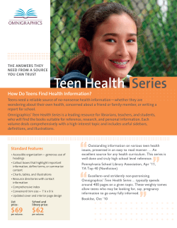 Teen	Health Series How	Do	Teens	Find	Health	Information?
