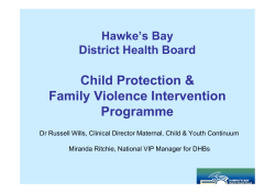 Child Protection &amp; Family Violence Intervention Programme Hawke’s Bay