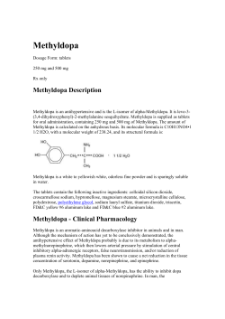 Methyldopa Methyldopa Description