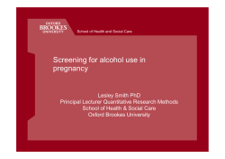 Screening for alcohol use in pregnancy