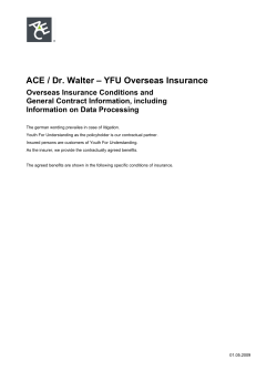 ACE / Dr. Walter – YFU Overseas Insurance