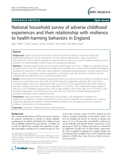 National household survey of adverse childhood to health-harming behaviors in England
