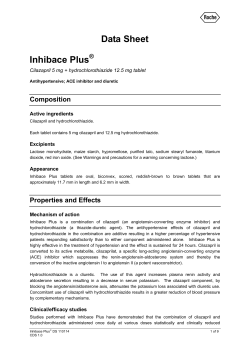 R Data Sheet Inhibace Plus Composition