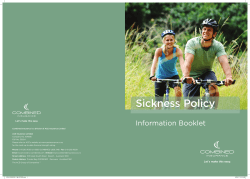 Sickness Policy Information Booklet