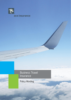 Business Travel Insurance Policy Wording 1 of 40