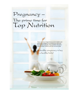 Top Nutrition Pregnancy – The prime time for