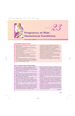 23 Pregnancy at Risk: Gestational Conditions &bull;