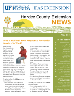 News Hardee County Extension May is National Teen Pregnancy Prevention