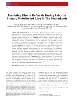 Persisting Rise in Referrals During Labor in