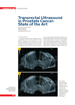 Transrectal Ultrasound in Prostate Cancer: State of the Art VISIONS 10.06
