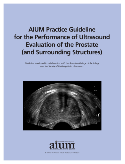 AIUM Practice Guideline for the Performance of Ultrasound Evaluation of the Prostate