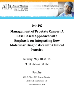 044PG Management of Prostate Cancer: A Case Based Approach with
