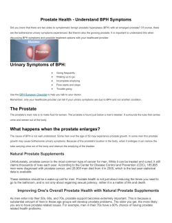 Prostate Health - Understand BPH Symptoms