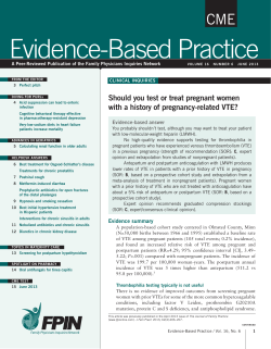 Evidence-Based Practice CME Should you test or treat pregnant women