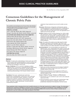Consensus Guidelines for the Management of Chronic Pelvic Pain