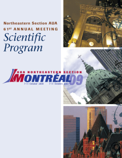 Scientific Program Northeastern Section AUA 6 1