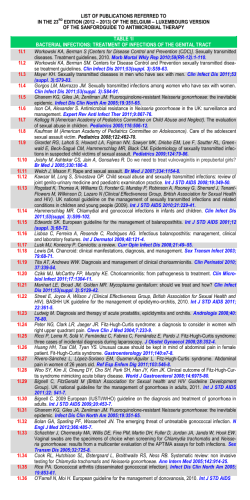 LIST OF PUBLICATIONS REFERRED TO IN THE 23 EDITION (2012
