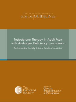Guidelines Testosterone Therapy in Adult Men with Androgen Deficiency Syndromes: