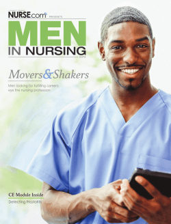CE Module Inside Men looking for fulfilling careers eye the nursing profession