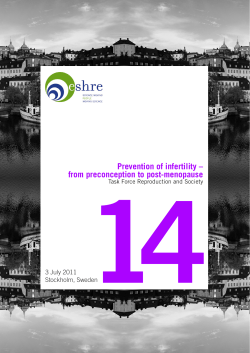 14 Prevention of infertility – from preconception to post-menopause 3 July 2011