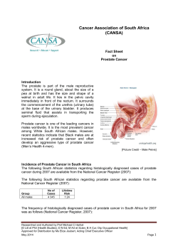 Cancer Association of South Africa (CANSA)  Fact Sheet